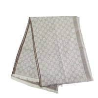 棕色 羊毛 GG Jacquard 圍巾 282390【GUCCI 古馳】 282390