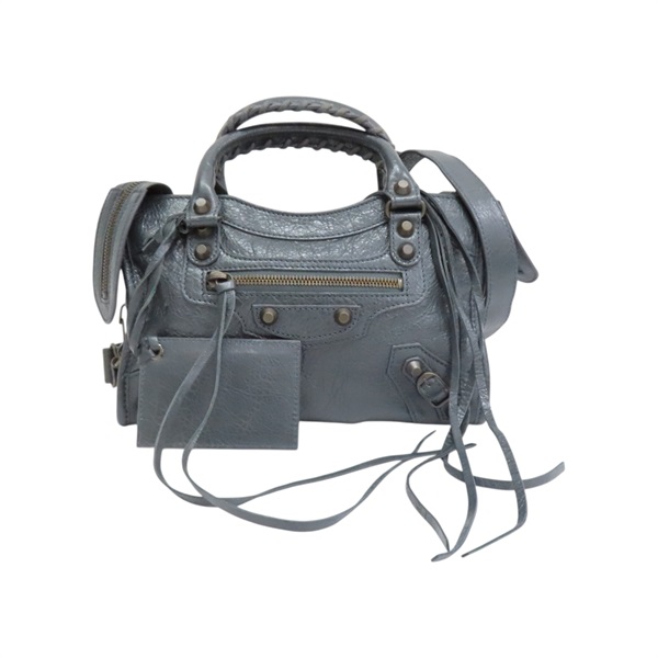 藍灰色 羊皮 Le City Mini Bag 兩用包【Balenciaga 巴黎世家】 300295