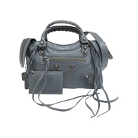 藍灰色 羊皮 Le City Mini Bag 兩用包【Balenciaga 巴黎世家】 300295
