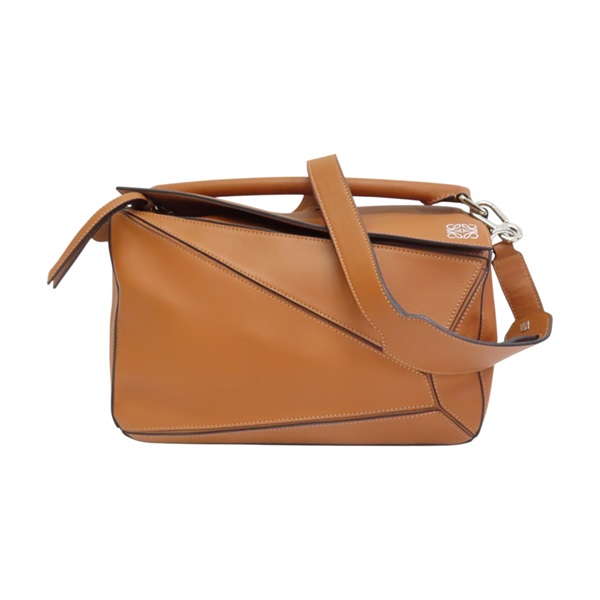 棕色 牛皮 PUZZLE 肩背包【LOEWE 羅威】 322.30.K74