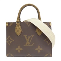 棕色 原花 PVC塗層帆布 On The Go PM 兩用包【LOUIS VUITTON LV 路易威登】 M46373