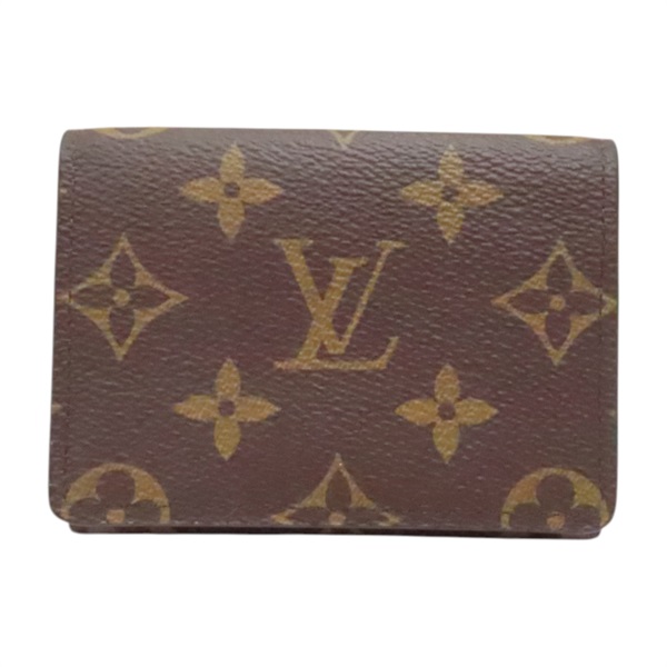 棕色 原花 PVC塗層帆布 Enveloppe Carte De Visite 卡片夾【LOUIS VUITTON LV 路易威登】 M63801