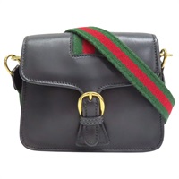黑色 牛皮 Web Sherry Line 肩背包【GUCCI 古馳】 007.1274.0230