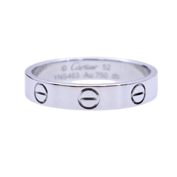 18K白金 LOVE 戒指【Cartier 卡地亞】 B4085152