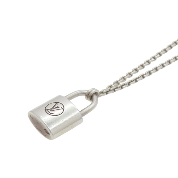 925純銀 鎖頭 項鍊【LOUIS VUITTON LV 路易威登】 Q93559