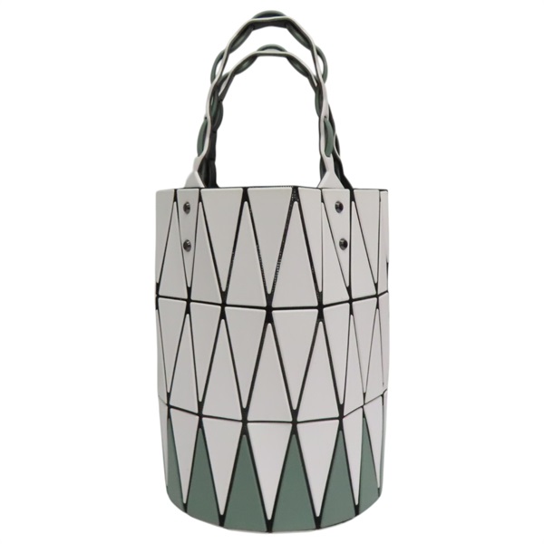 白色 PVC 幾何格子 BASKET 手提包【BAO BAO ISSEY MIYAKE 三宅一生】 BB36AG821