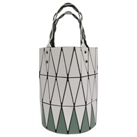 白色 PVC 幾何格子 BASKET 手提包【BAO BAO ISSEY MIYAKE 三宅一生】 BB36AG821