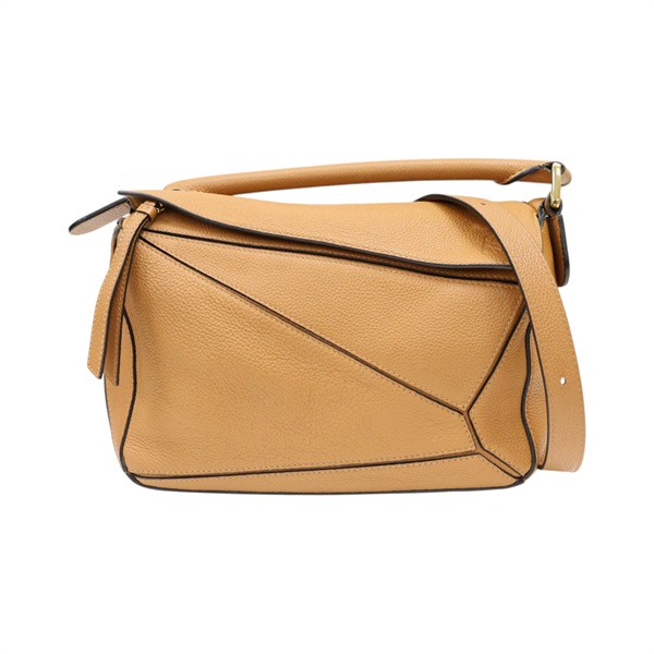 棕色 牛皮 Puzzle Small 肩背包【LOEWE 羅威】 A510S21