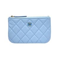 藍色牛皮 拉鍊 零錢包 AP4020【CHANEL 香奈兒】 AP4020