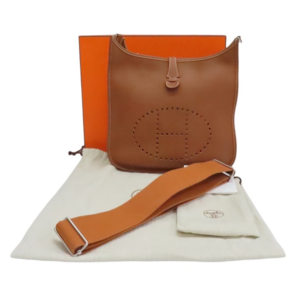 金棕色 TC牛皮 Evelyne Poche 29 肩背包 B刻【HERMES 愛馬仕】 H056277CK