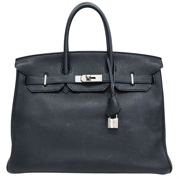 黑色 Togo牛皮 Birkin 35 柏金包 手提包 □N刻 銀扣【HERMES 愛馬仕】
