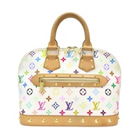 白彩 PVC塗層帆布 Alma 村上隆 手提包【LOUIS VUITTON LV 路易威登】 M92647