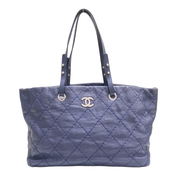 藍色 牛皮 On The Road 肩背包 銀釦【CHANEL 香奈兒】 A48019