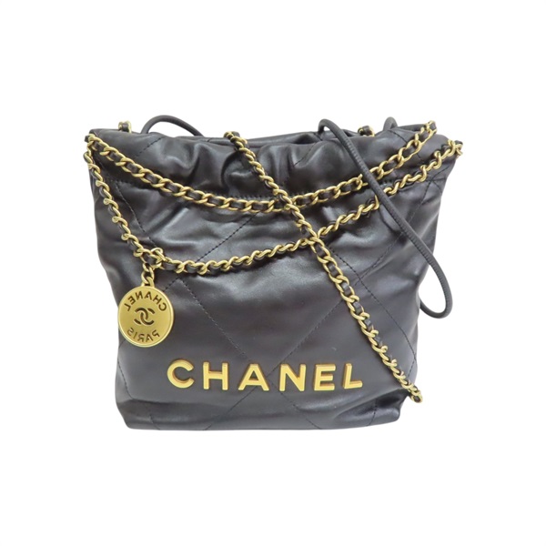黑色 羊皮 22 MINI 肩背包 AS3980【CHANEL 香奈兒】 AS3980