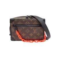 棕色 原花 PVC塗層帆布 Mini Soft Trunk 肩背包【LOUIS VUITTON LV 路易威登】 M44480