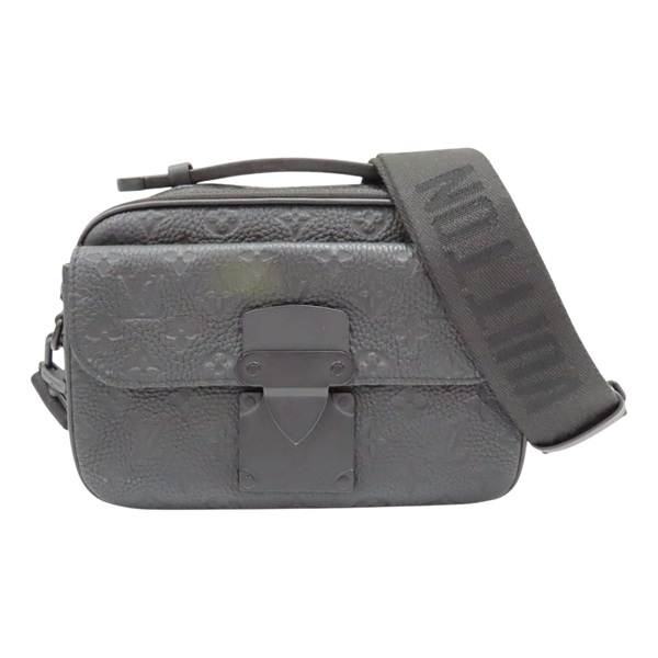黑色 壓紋牛皮 S Lock 郵差包 肩背包【LOUIS VUITTON LV 路易威登】 M58489