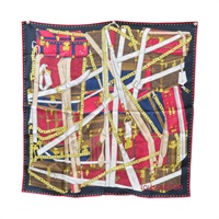 紅棕色 絲綢 方巾 68x68【LOUIS VUITTON LV 路易威登】 M70789
