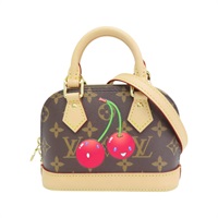 棕色 原花帆布 TM Nano Alma 微笑櫻桃 肩背包 M13416 【LOUIS VUITTON LV 路易威登】 M13416