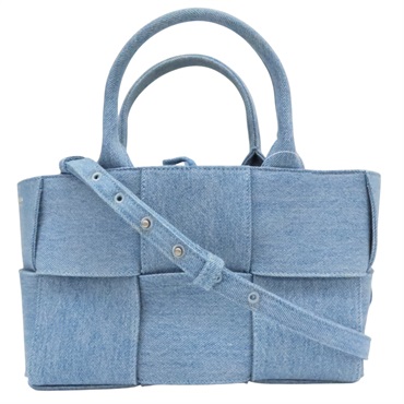 藍色 單寧布 Arco Mini Tote 肩背包【BOTTEGA VENETA BV 寶緹嘉】 714613
