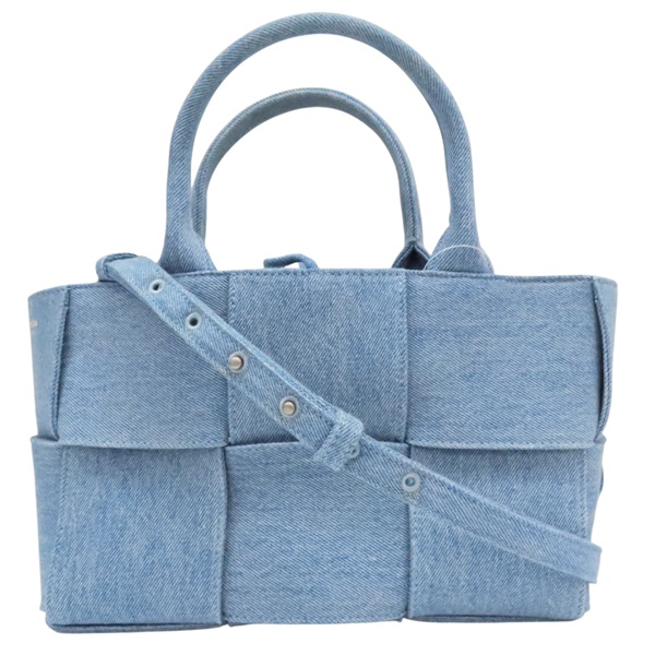 藍色 單寧布 Arco Mini Tote 肩背包【BOTTEGA VENETA BV 寶緹嘉】 714613