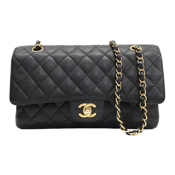 Classic Flap 黑色 荔枝紋牛皮 肩背包 無卡【CHANEL 香奈兒】 A01112