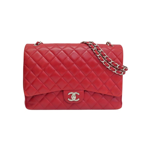 紅色羊皮 Matelasse 33 鍊帶 肩背包 A47600 無卡【CHANEL 香奈兒】 A47600