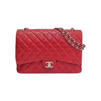 紅色羊皮 Matelasse 33 鍊帶 肩背包 A47600 無卡【CHANEL 香奈兒】 A47600