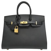 黑色 Epsom牛皮 Birkin 25 柏金包 手提包 U刻 金釦 外縫【HERMES 愛馬仕】