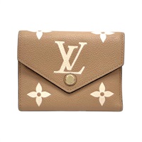 棕色 壓花牛皮 Victorine 短夾【LOUIS VUITTON LV 路易威登】 M81459