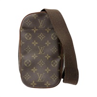 棕色 原花帆布 Pochette Gange 胸口包【LOUIS VUITTON LV 路易威登】 M51870