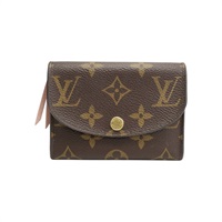 棕色 原花帆布 Rosalie 零錢包【LOUIS VUITTON LV 路易威登】 M62361