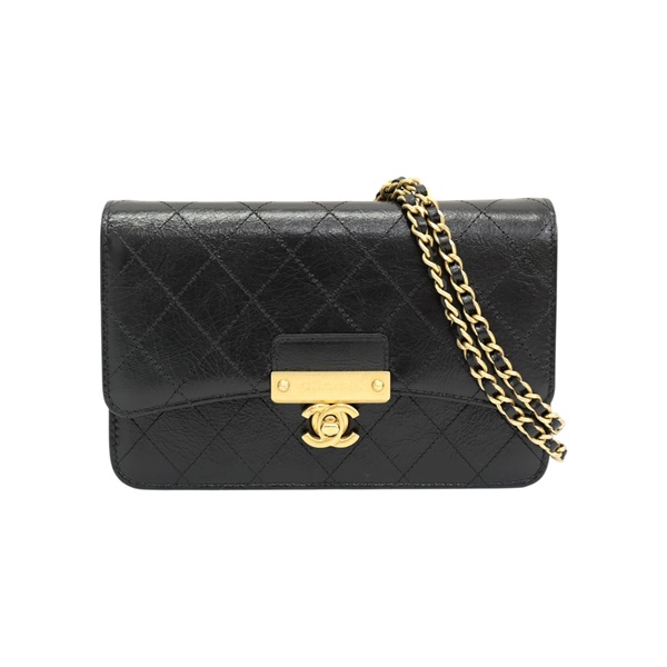 黑色羊皮 WOC 鍊帶 肩背包【CHANEL 香奈兒】