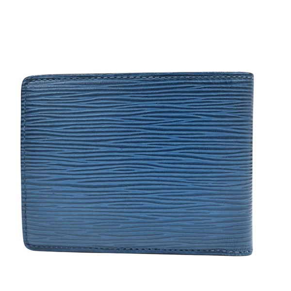 藍色 EPI水波紋 牛皮 Multiple Bifold 對折短夾【LOUIS VUITTON LV 路易威登】 M60628