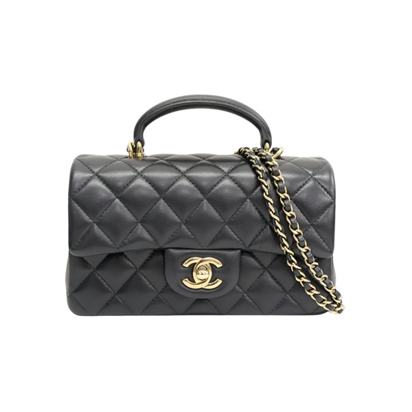 黑色羊皮 Coco Handle 鍊帶 肩背包 AS2431【CHANEL 香奈兒】 AS2431