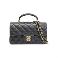 黑色羊皮 Coco Handle 鍊帶 肩背包 AS2431【CHANEL 香奈兒】 AS2431