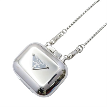 銀色 鍍金 AirPods Pro case 項鍊【PRADA 普拉達】 1ZD010