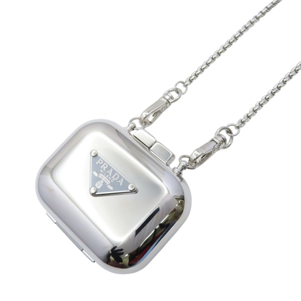 銀色 鍍金 AirPods Pro case 項鍊【PRADA 普拉達】 1ZD010