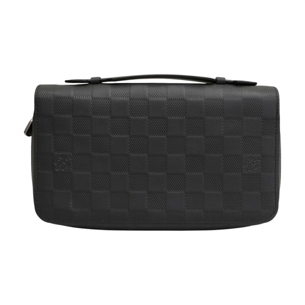 黑色 棋盤格 壓紋 牛皮 Zippy XL 拉鍊 長夾【LOUIS VUITTON LV 路易威登】 N61254