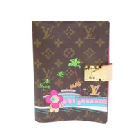 棕色 原花帆布 Vivienne 塗鴉帆布筆記本套【LOUIS VUITTON LV 路易威登】 GI0680