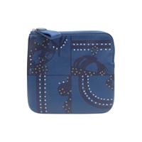 藍色 Swift牛皮 Carre Pocket Pouch 零錢包【HERMES 愛馬仕】 H079022CKAA