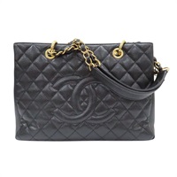 黑色 荔枝紋牛皮 GST Tote 手提包【CHANEL 香奈兒】 A50995