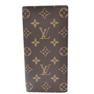 棕色 原花 PVC塗層帆布 對折長夾【LOUIS VUITTON LV 路易威登】 M66540
