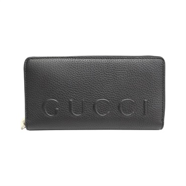 黑色 牛皮 拉鍊長夾【GUCCI 古馳】