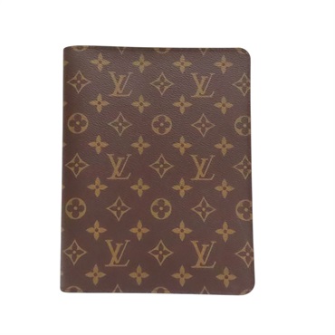 棕色 原花帆布 案頭記事本封套【LOUIS VUITTON LV 路易威登】 R20100