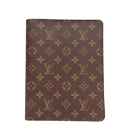 棕色 原花帆布 案頭記事本封套【LOUIS VUITTON LV 路易威登】 R20100