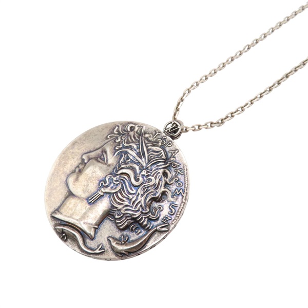 銀色 鍍金 Caesar Coin 項鍊【LOUIS VUITTON LV 路易威登】 MP3209