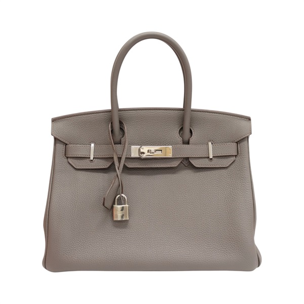 錫器灰 Togo牛皮 Birkin 30 手提包 口R刻【HERMES 愛馬仕】