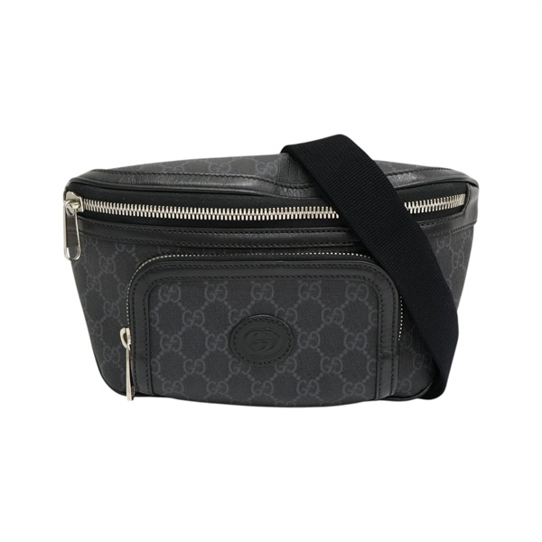 黑色 GG Supreme帆布 腰包【GUCCI 古馳】 733240