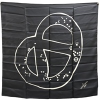 黑色 絲綢 絲巾 80【LOUIS VUITTON LV 路易威登】