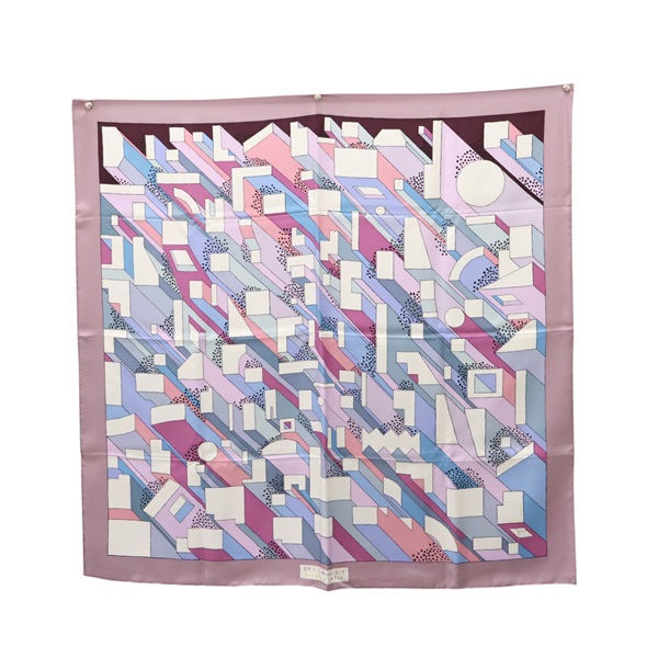 紫色 絲綢 On A Summer Day 方巾 90x90【HERMES 愛馬仕】